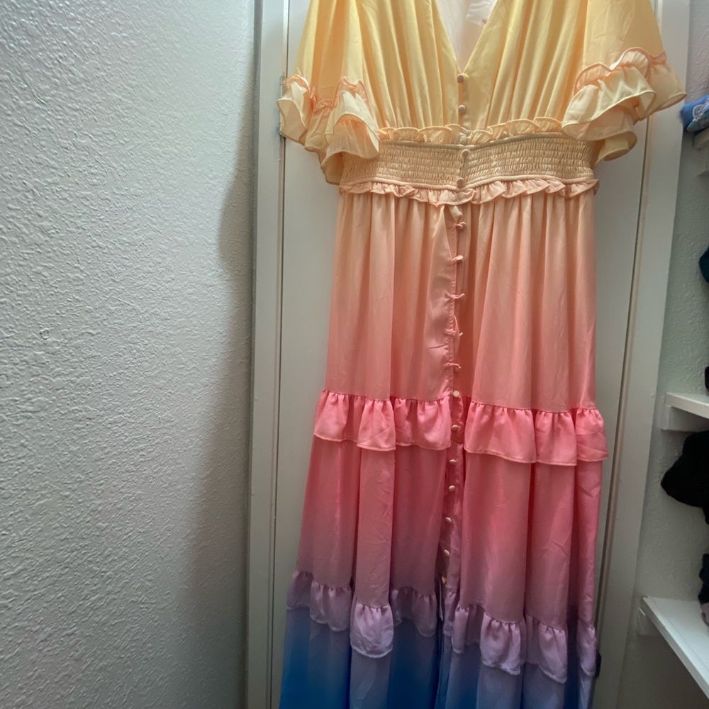 Colorful Ombre Maxi Dress